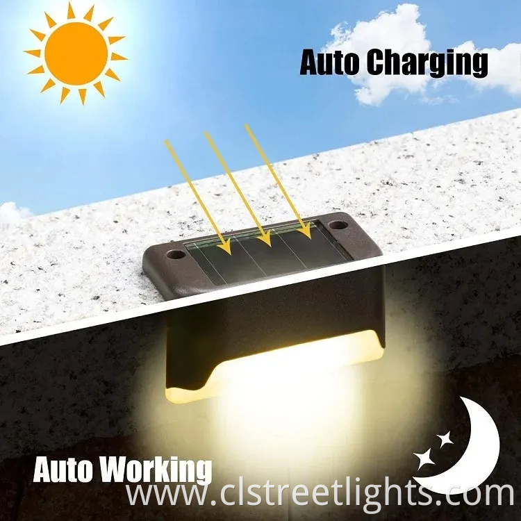 Outdoor Solar Deck Lights Waterproof LED Steps Fences Courtyards Terraces and Passages Light